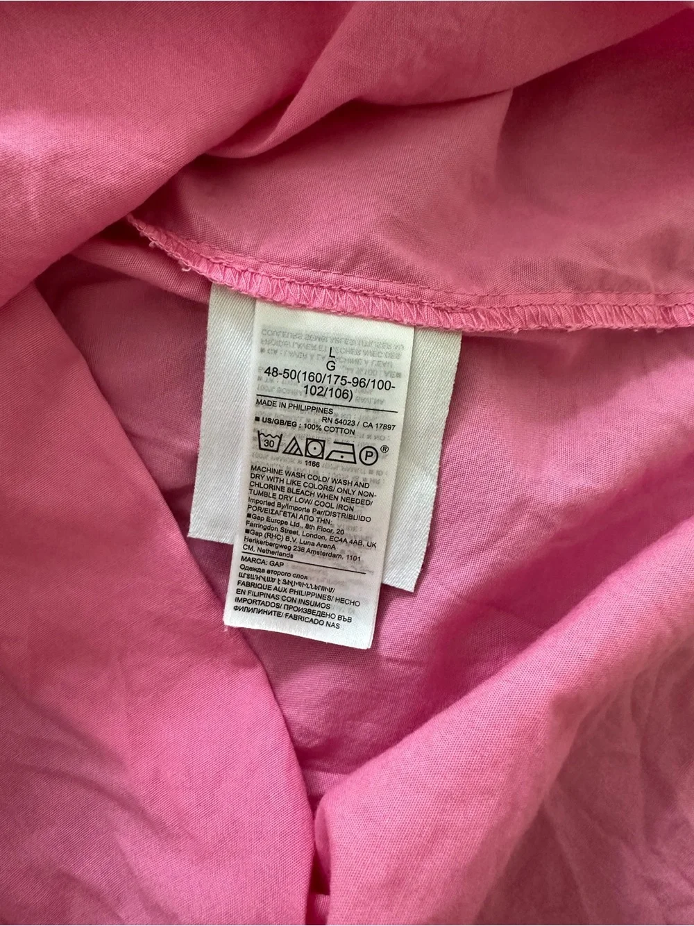 Gap Pink Button Down 100 percent cotton The Big Shirt - Picture 4 of 4